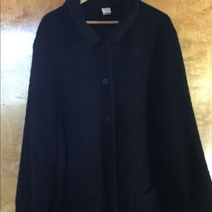 Eileen Fisher Short Coat. Black